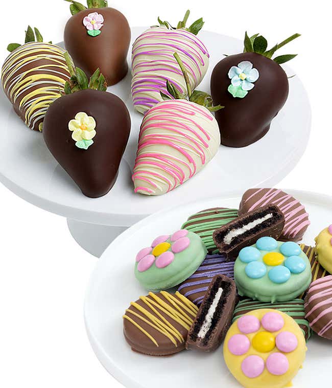 Fresh Flowers Belgian Chocolate Covered Strawberries and OREO&reg; Cookies